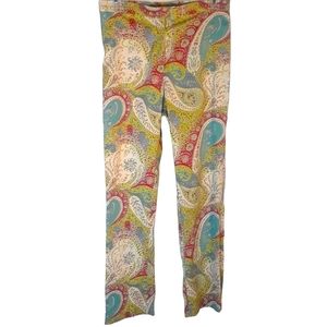Focus 2000 paisley multi-color pants Size 8 petite